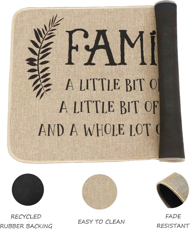 NYDECOR Welcome Mat for Front Door - Farmhouse Family Door Quote Decorative Doormat - Home Floor Mats - Rubber Entrance Rug for Indoor Outdoor - 17x28 inch - Image 3